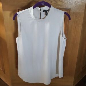 Eileen Fisher Silk Cream/Beige Sleeveless Blouse - Size S/P